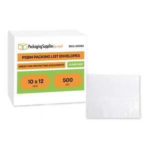 Packing List Envelopes - Clear Face - 10 x 12 Inch - 500/Case