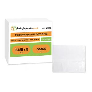 Packing List Envelopes - Clear Face - 5.125 x 8 Inch - 72000/Half Pallet