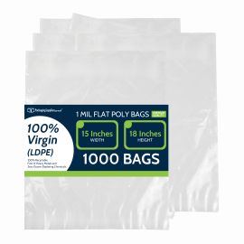 1 mil flat poly bags label 1