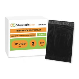 Black Poly Mailers 500 Qty