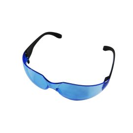Blue Lens Wrap-Around Safety Glasses