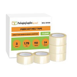 Clear Hot Melt Carton Sealing Tape 24 Qty 1.79 Mil