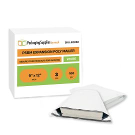Expansion Poly Mailers 100 Qty 9 Inch