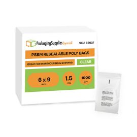 Resealable Poly Bags 1000 Qty 6 x 9 Inch