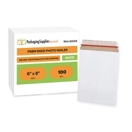 White Photo Rigid Mailers 100 Qty