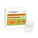 White Block Reclosable Bags - 4" x 4" 2 Mil - 1000 Bags/Box