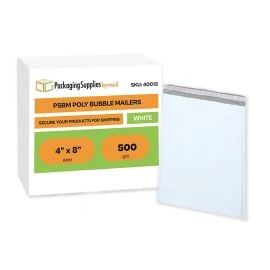 Bubble Poly Mailers 500 Pack 4 Inch
