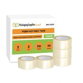 Clear Hot Melt Carton Sealing Tape 36 Qty 2 Mil