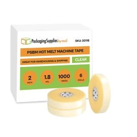 Clear Hot Melt Machine Tape 6 Qty
