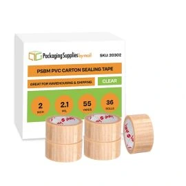 Clear PVC Carton Sealing Tape 36 Qty
