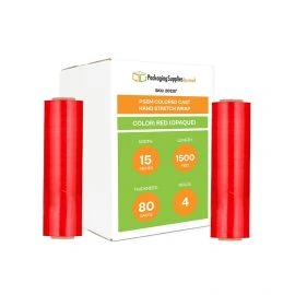 Colored Cast Hand Stretch Wrap Red 4 Qty