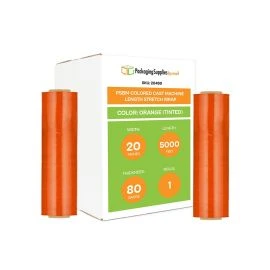 Colored Cast Machine Length Stretch Wrap Orange Tinted 1 Qty