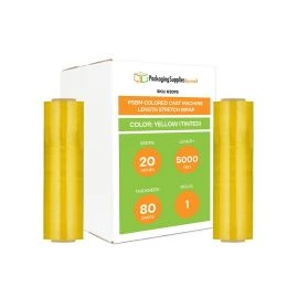 Colored Cast Machine Length Stretch Wrap Yellow Tinted 1 Qty