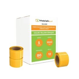 Colored Cast Mini Bundling Stretch Wrap Yellow Opaque 12 Qty