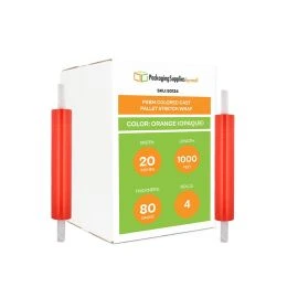 Colored Cast Pallet Stretch Wrap Orange Opaque 4 Qty