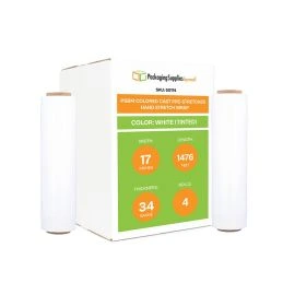 Colored Cast Pre Stretched Hand Stretch Wrap White Tinted 4 Qty