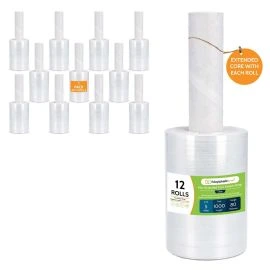 mini extended core stretch wrap 12 rolls