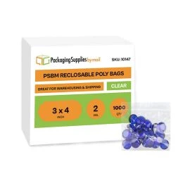 Reclosable Poly Bags 1000 Qty 3 x 4 Inch 2 Mil