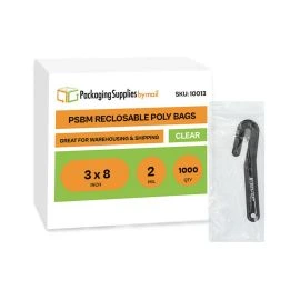 Reclosable Poly Bags 1000 Qty 3 x 8 Inch