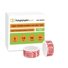 Red Tamper Evident Hot Melt Tape 24 Qty
