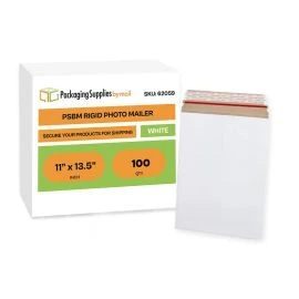 White Rigid Photo Mailers 11 Inch 100 Qty
