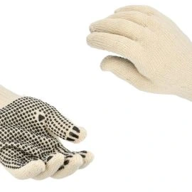 womens pvc single sided dotted gloves