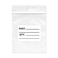 4 Mil Reclosable Parts Bags With Hang Hole